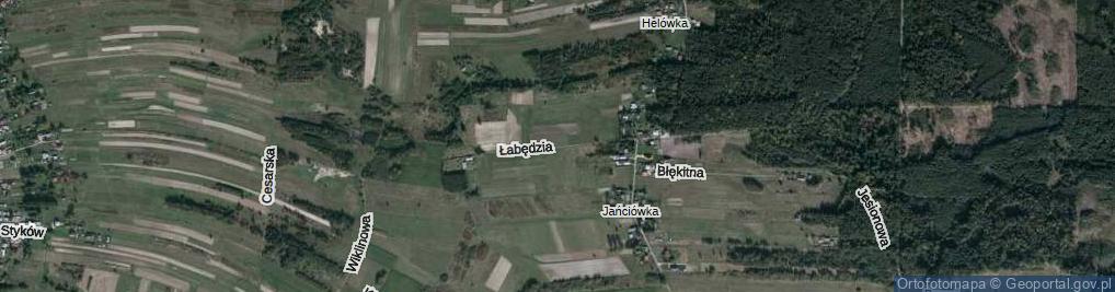 Zdjęcie satelitarne Łabędzia ul.